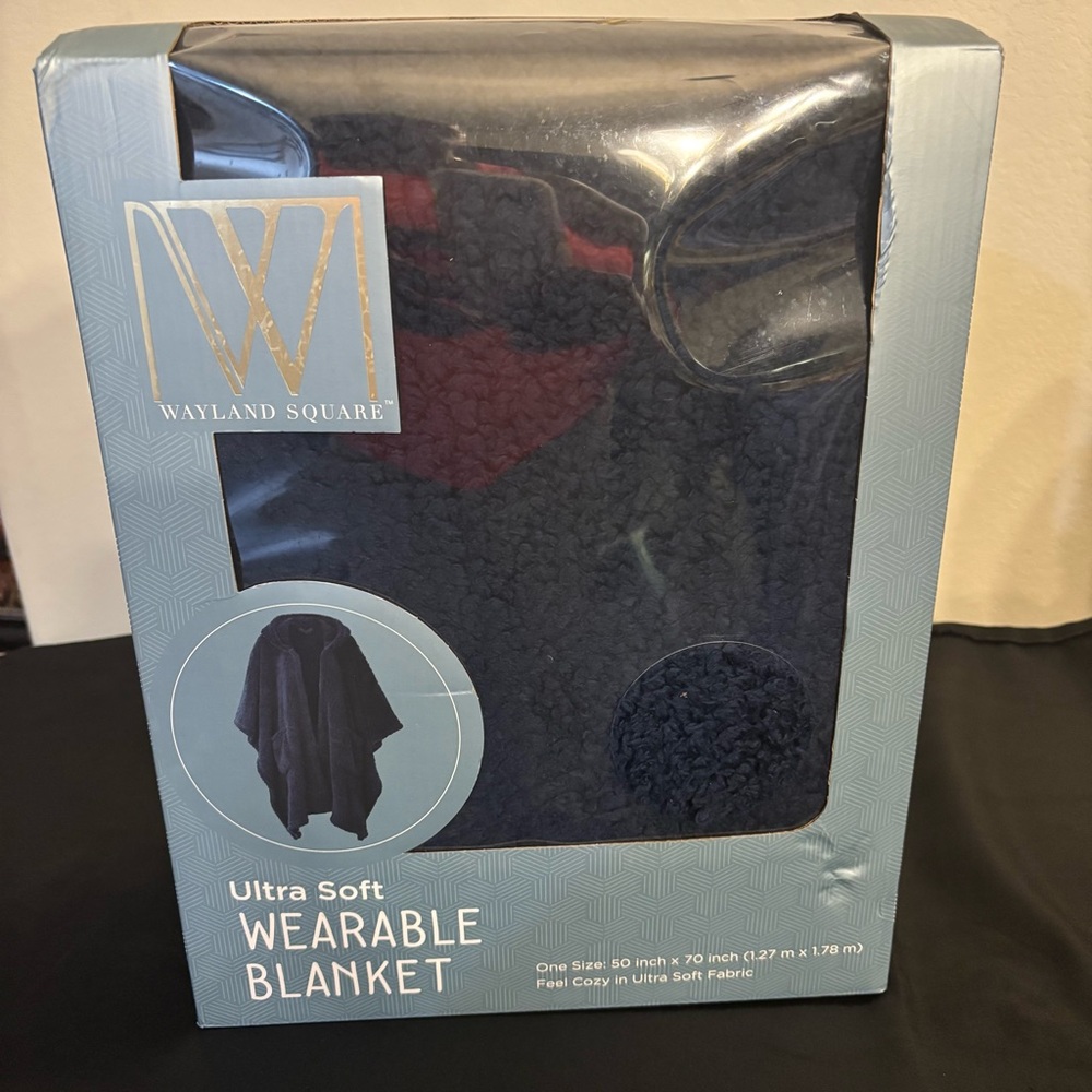 Wayland Square Wearable Blanket Navy Blue